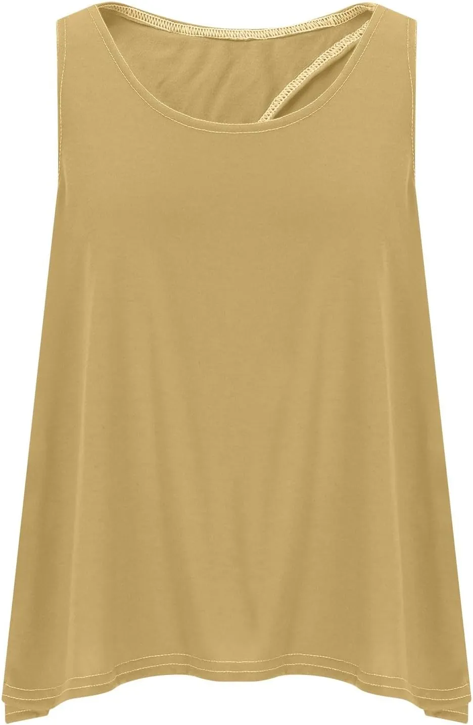 Womens Sleeveless Workout Shirts Sexy Open Back Activewear Athletic Clothes Round Neck Sports Yoga Tank Tops
