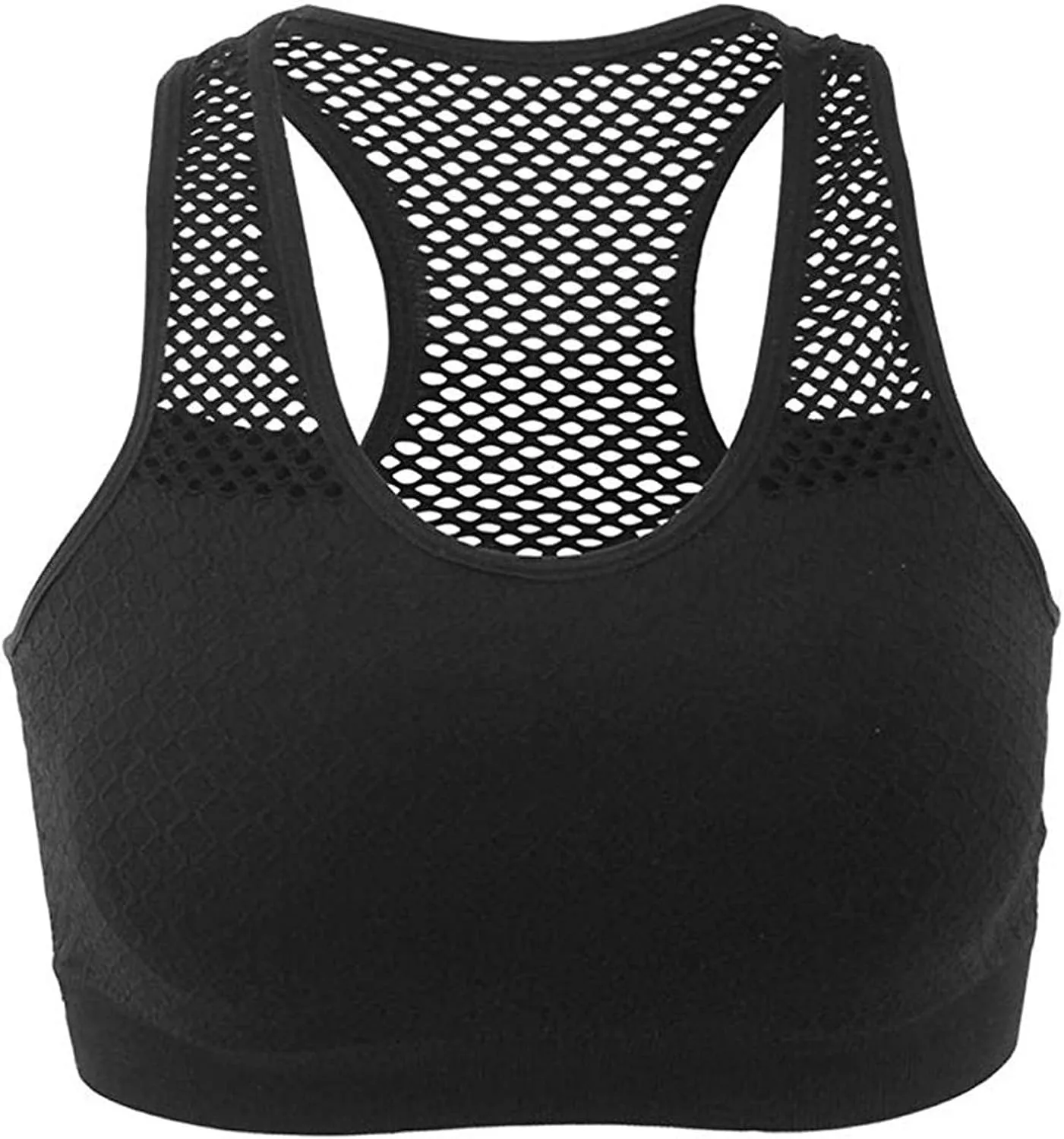 Womens Sports Bras High Support Mesh Quick Dry Running Tank with Built in Bra Non Steel Ring Sports Gym Underwear