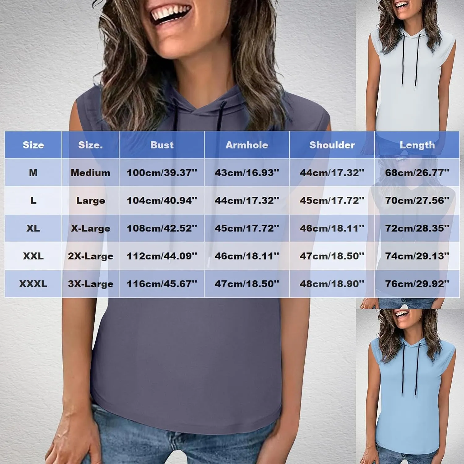 Women's Summer Sleeveless Hooded Tank Top Casual Basic T-Shirt Athletic Workout Activewear Crop Tank Top