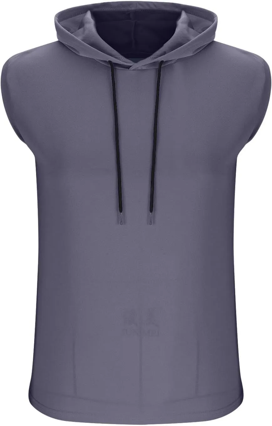 Women's Summer Sleeveless Hooded Tank Top Casual Basic T-Shirt Athletic Workout Activewear Crop Tank Top