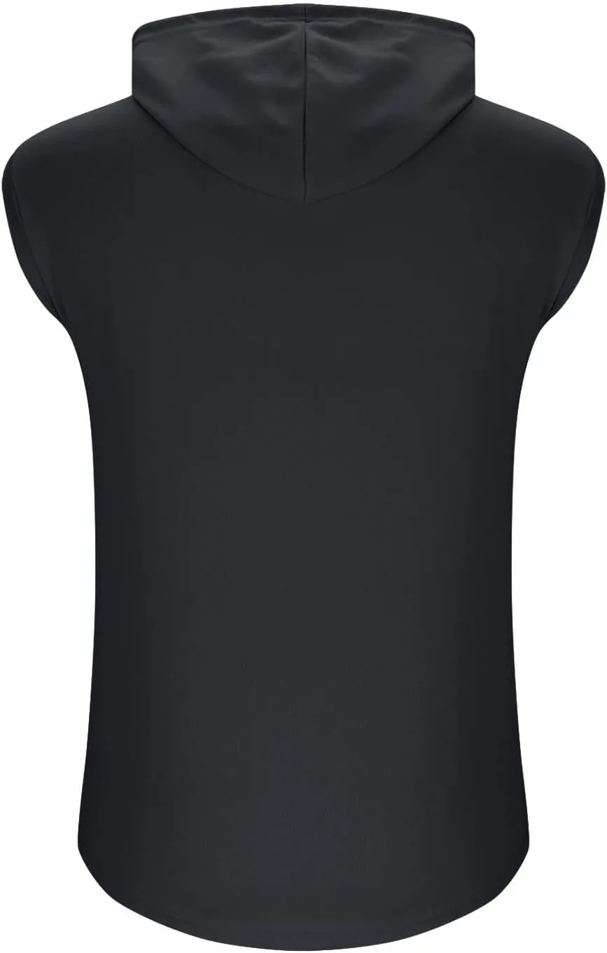 Women's Summer Sleeveless Hooded Tank Top Casual Basic T-Shirt Athletic Workout Activewear Crop Tank Top
