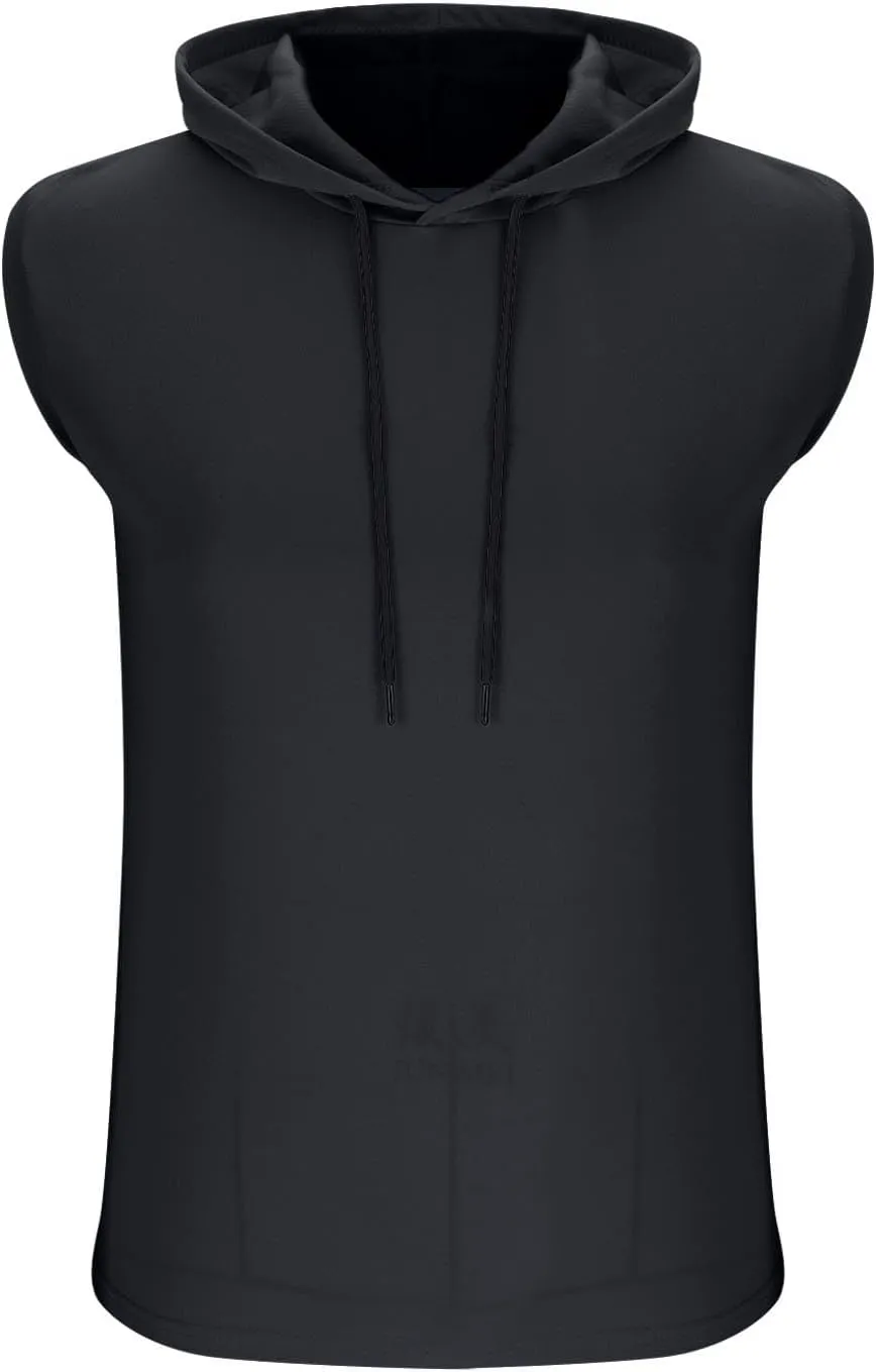 Women's Summer Sleeveless Hooded Tank Top Casual Basic T-Shirt Athletic Workout Activewear Crop Tank Top