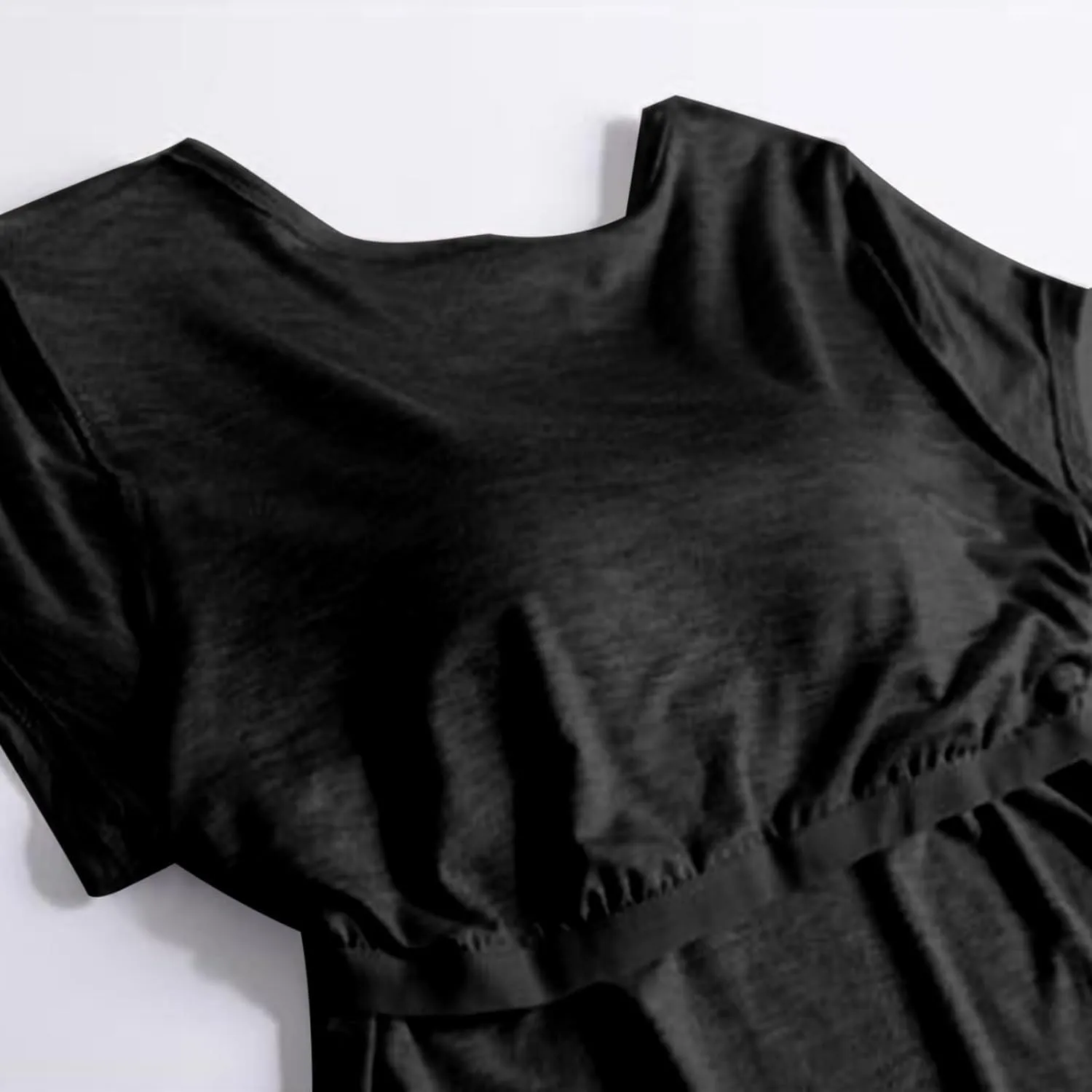 Women's T Shirt with Built-in Bra Short Sleeve Shirts Padded Active Tee Comfy Athletic Shelf Bras Yoga Workout Shirt