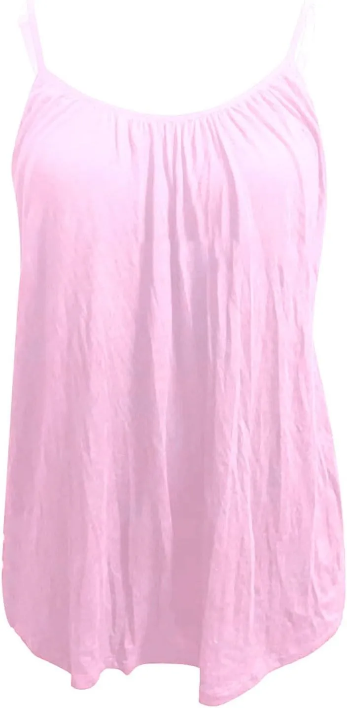 Womens Tank Tops with Built in Bra Modal Camisole with Shelf Bra Adjustable Spaghetti Strap Cami Cotton Undershirt