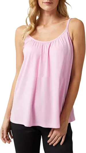 Womens Tank Tops with Built in Bra Modal Camisole with Shelf Bra Adjustable Spaghetti Strap Cami Cotton Undershirt