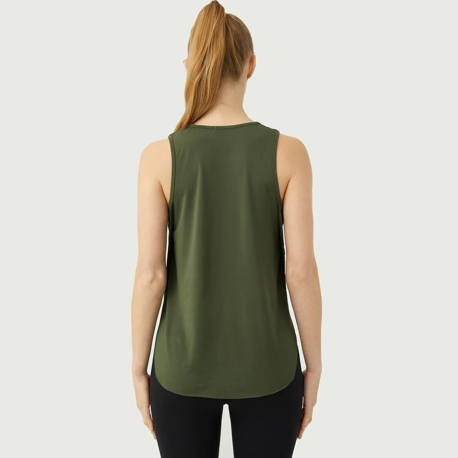 Women's Workout Tops Sleeveless Athletic Tops Solid Color Running Tank Top for Sports Exercise
