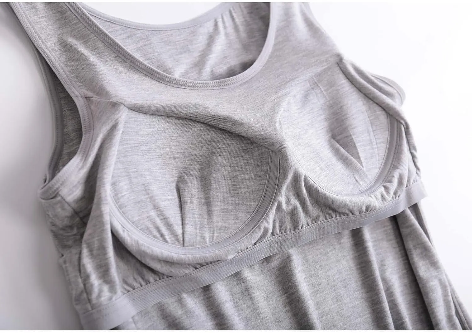 Workout Tank Tops for Women with Built in Bras Padded Modal Breathable Solid Basic Tanks Plus Size Casual Running Yoga Shirts