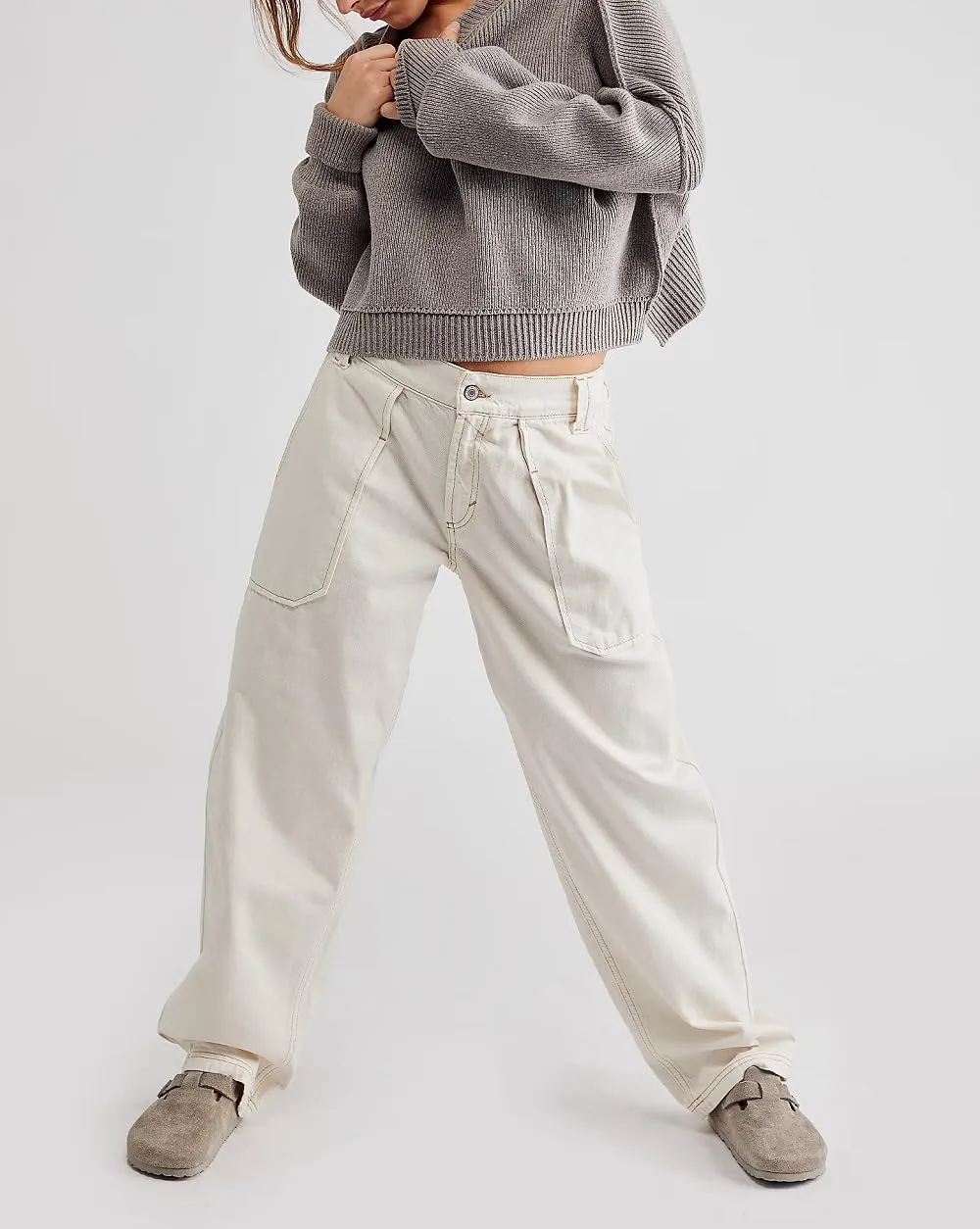 Y2k Baggy Jeans for Women Low Waist Wide Leg Denim Jeans Casual Cargo Pants Harajuku Pockets Trousers Streetwear