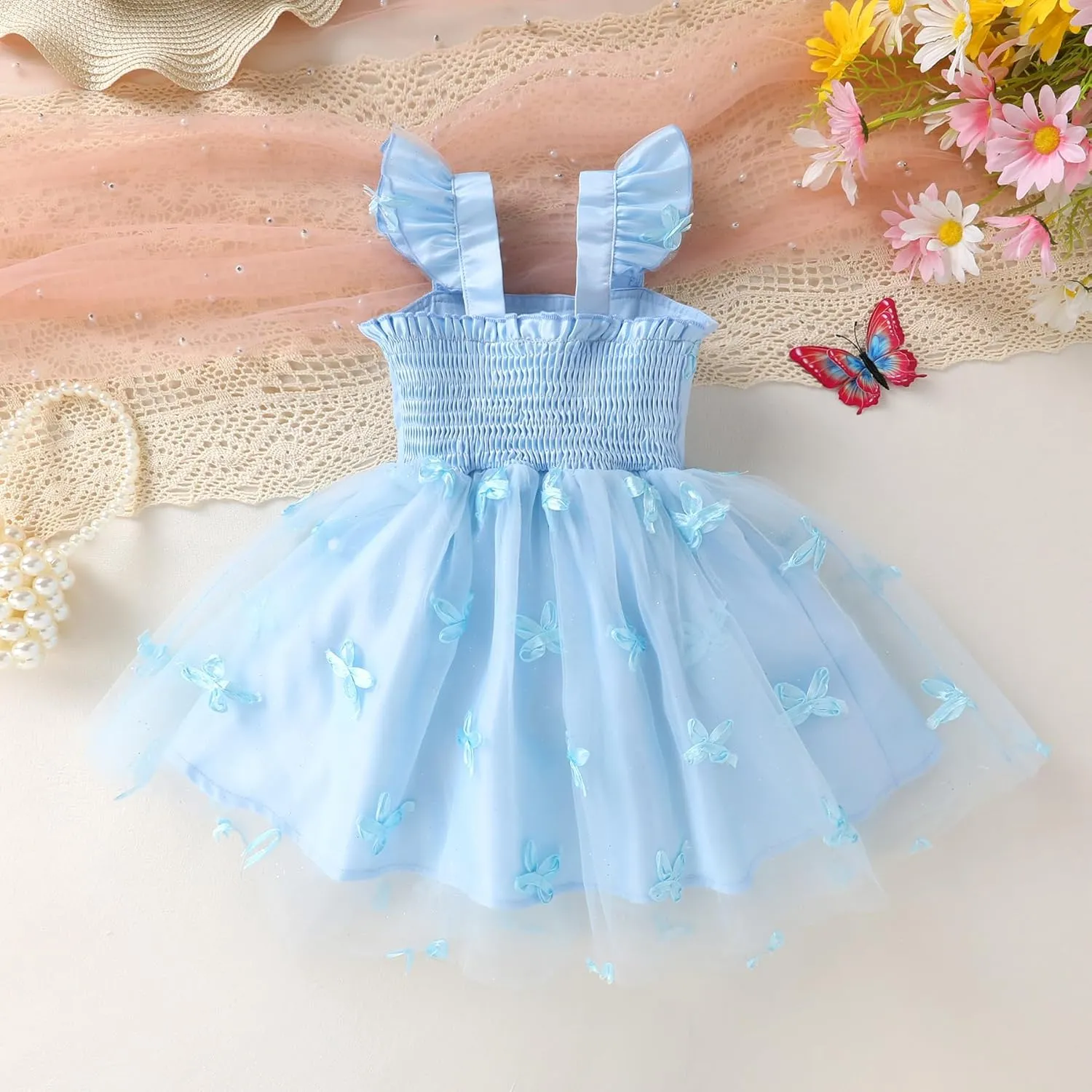 YOUNGER TREE Toddler Girl Tutu Dress Tulle Summer Dresses Party Princess Sundress for 1-6Y