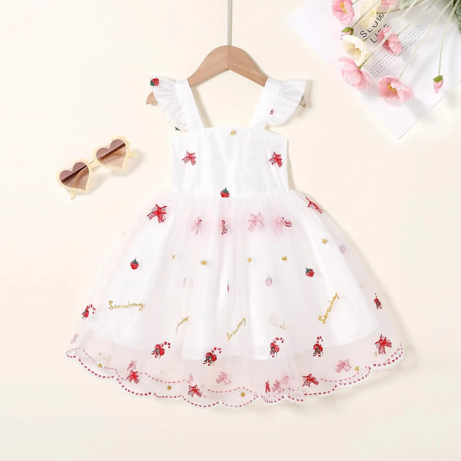 YOUNGER TREE Toddler Girl Tutu Dress Tulle Summer Dresses Party Princess Sundress for 1-6Y