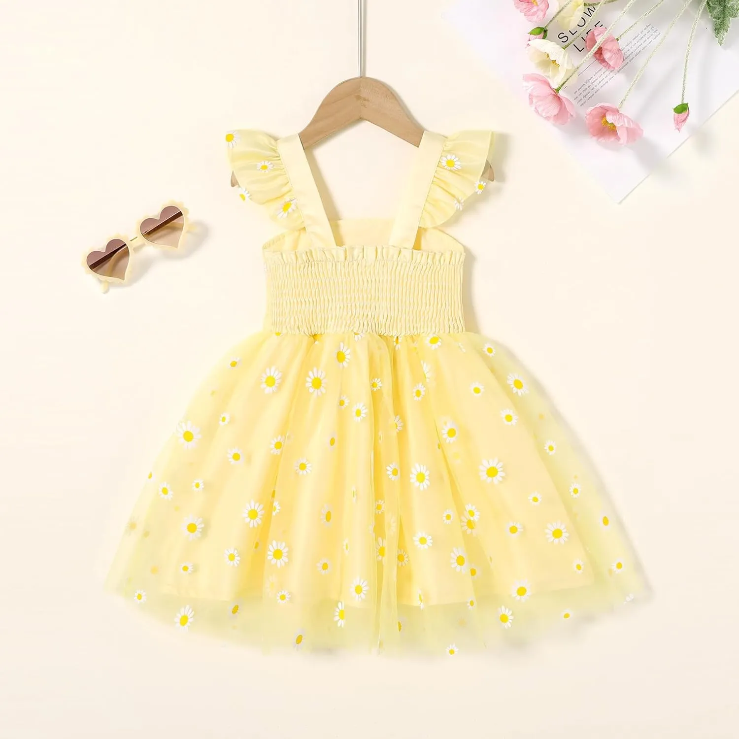 YOUNGER TREE Toddler Girl Tutu Dress Tulle Summer Dresses Party Princess Sundress for 1-6Y