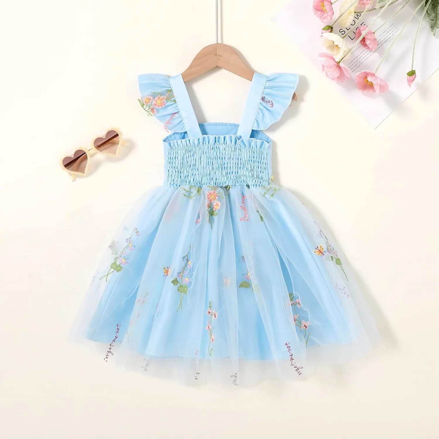 YOUNGER TREE Toddler Girl Tutu Dress Tulle Summer Dresses Party Princess Sundress for 1-6Y