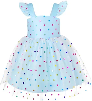 YOUNGER TREE Toddler Girl Tutu Dress Tulle Summer Dresses Party Princess Sundress for 1-6Y