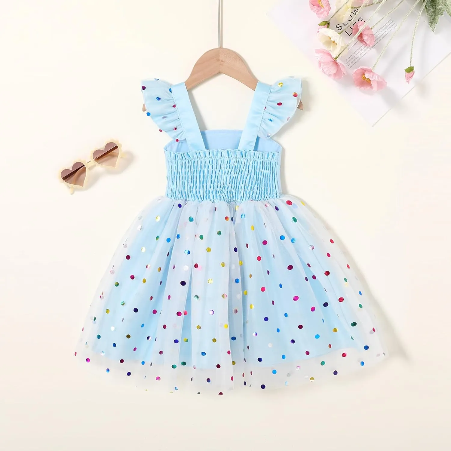 YOUNGER TREE Toddler Girl Tutu Dress Tulle Summer Dresses Party Princess Sundress for 1-6Y