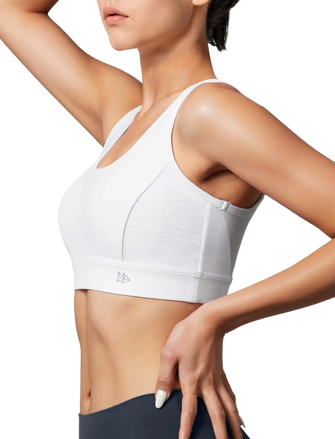 Yvette Sports Bras for Women Lightweight Series Yoga Bras Soft U Back Workout Tops with Detachable Pads