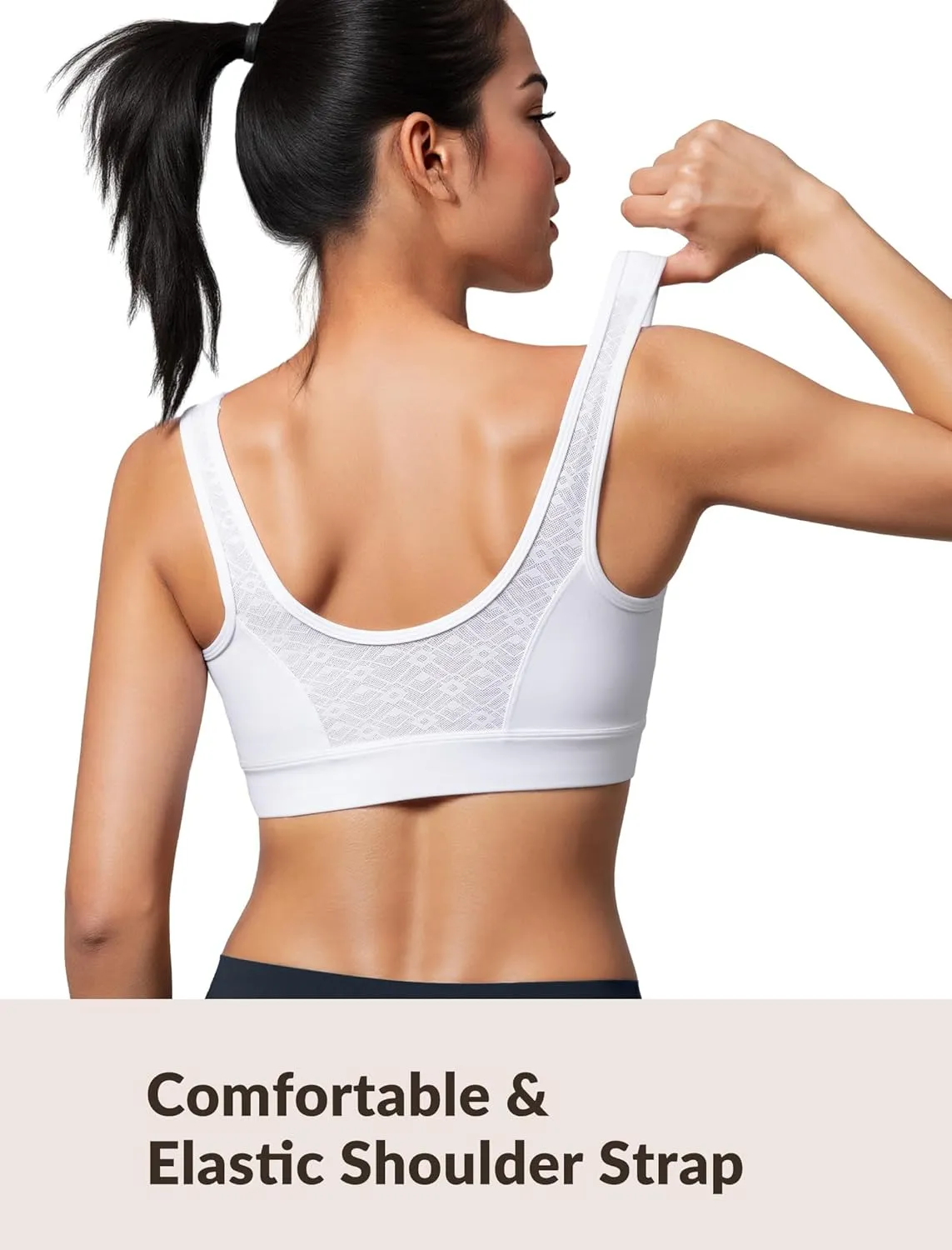 Yvette Sports Bras for Women Lightweight Series Yoga Bras Soft U Back Workout Tops with Detachable Pads
