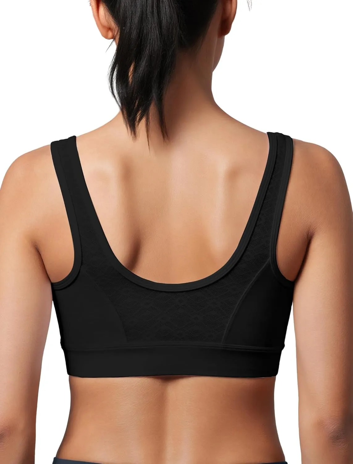 Yvette Sports Bras for Women Lightweight Series Yoga Bras Soft U Back Workout Tops with Detachable Pads