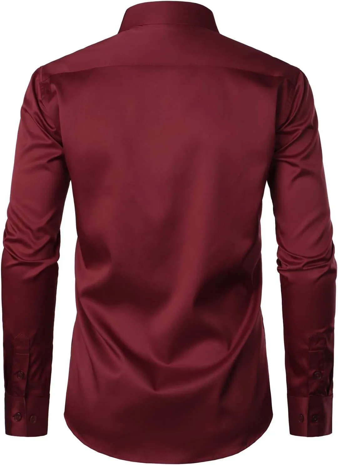 ZEROYAA Men's Urban Stylish Casual Business Slim Fit Long Sleeve Button Up Dress Shirt with Pocket