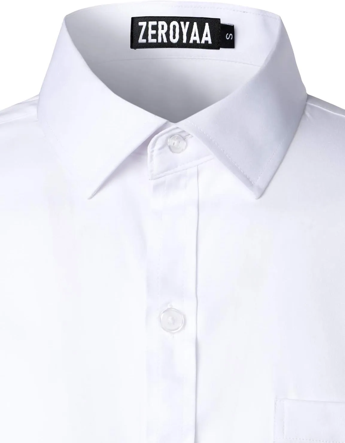 ZEROYAA Men's Urban Stylish Casual Business Slim Fit Long Sleeve Button Up Dress Shirt with Pocket